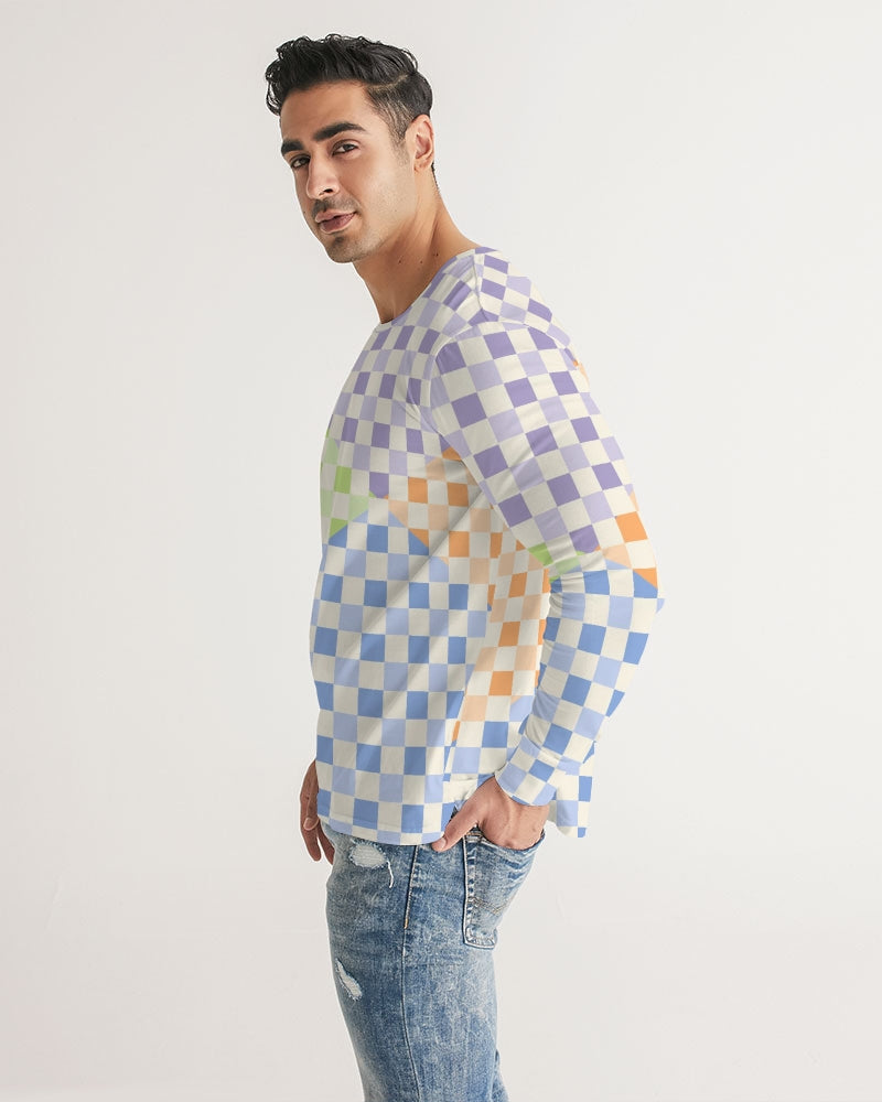 Criss Cross Check Multi Men's Long Sleeve Tee