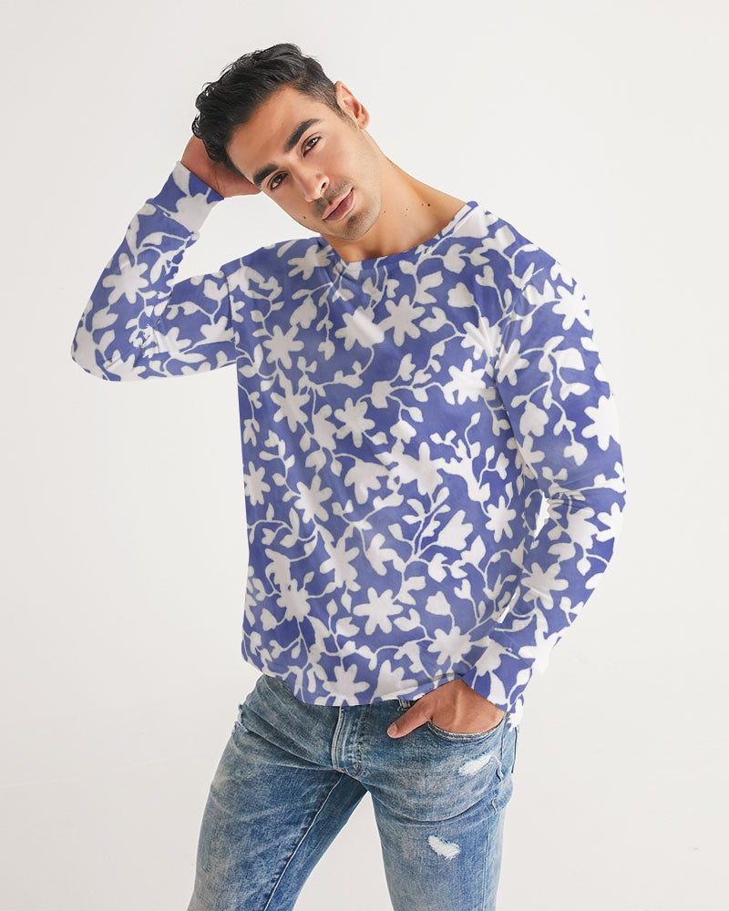 Camo Flower Sky Men's Long Sleeve Tee