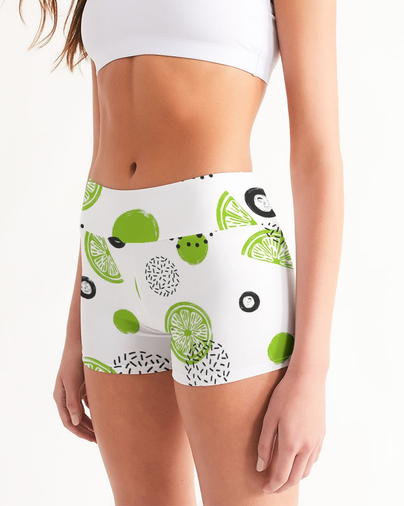 Lime-et-less Women's Mid-Rise Yoga Shorts