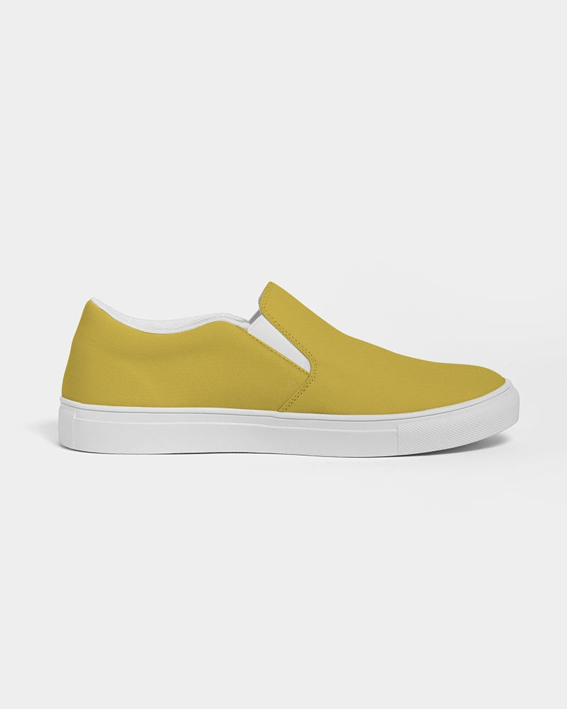 Split Personality Stripe Yellow Women's Slip-On Canvas Shoe