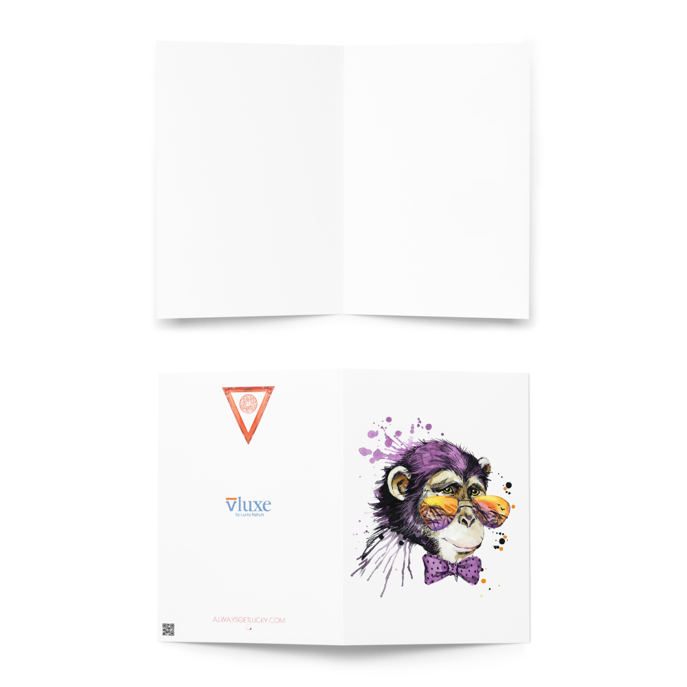 Elton Chimp Greeting Card
