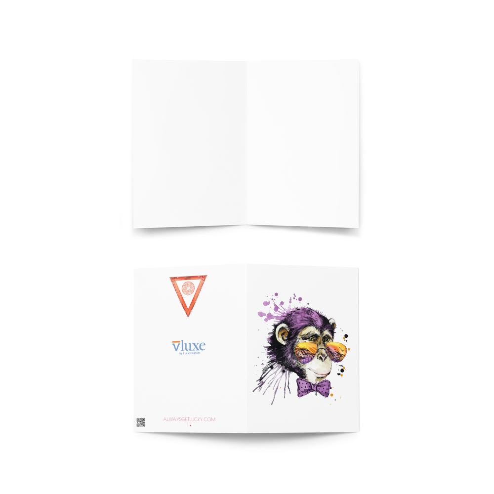 Elton Chimp Greeting Card