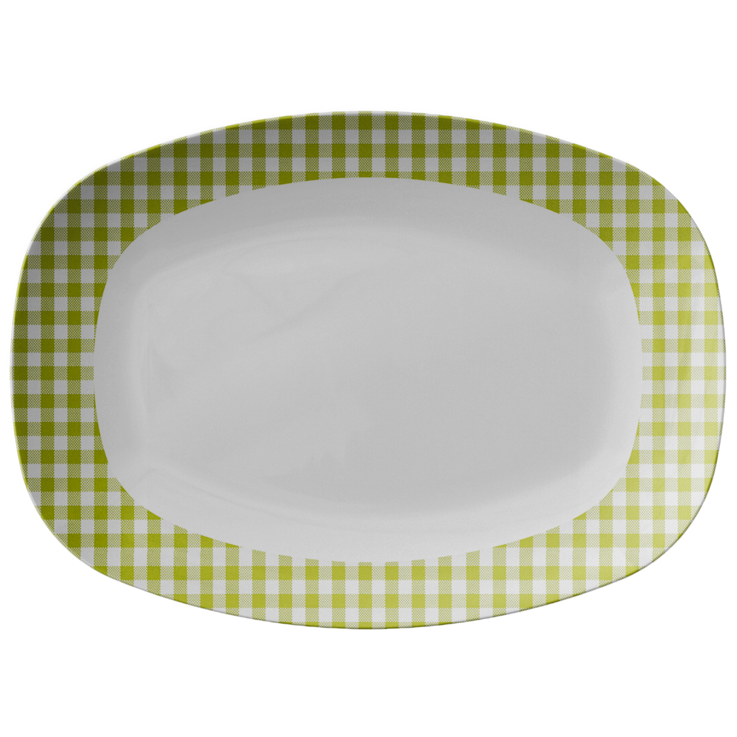 Sartorially Checked Lime Platter