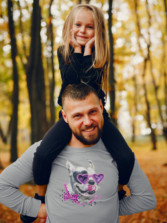 Elton Puppy Unisex Long Sleeve Tee from Vluxe by Lucky Nahum