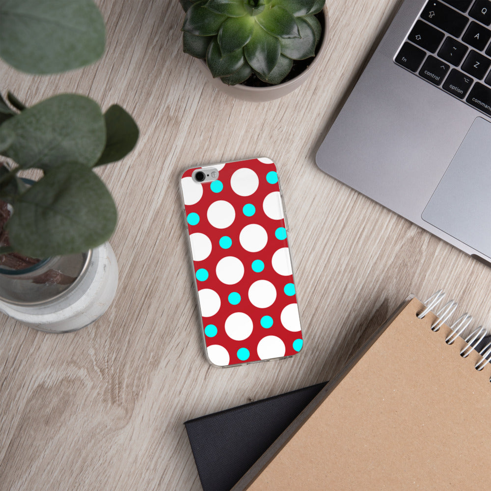 DaDOT .003 iPhone Case Red/Acqua