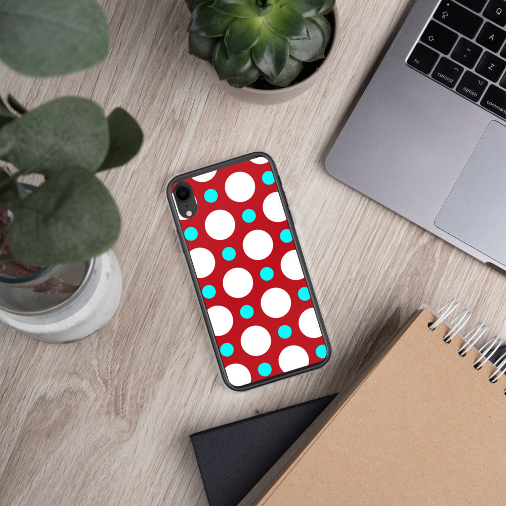 DaDOT .003 iPhone Case Red/Acqua