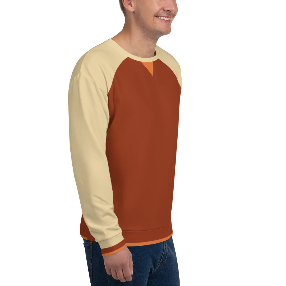 Raglan Sleeve Sunlight/Cinnamon/Orange Peel Unisex Sweatshirt