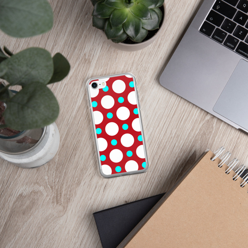 DaDOT .003 iPhone Case Red/Acqua