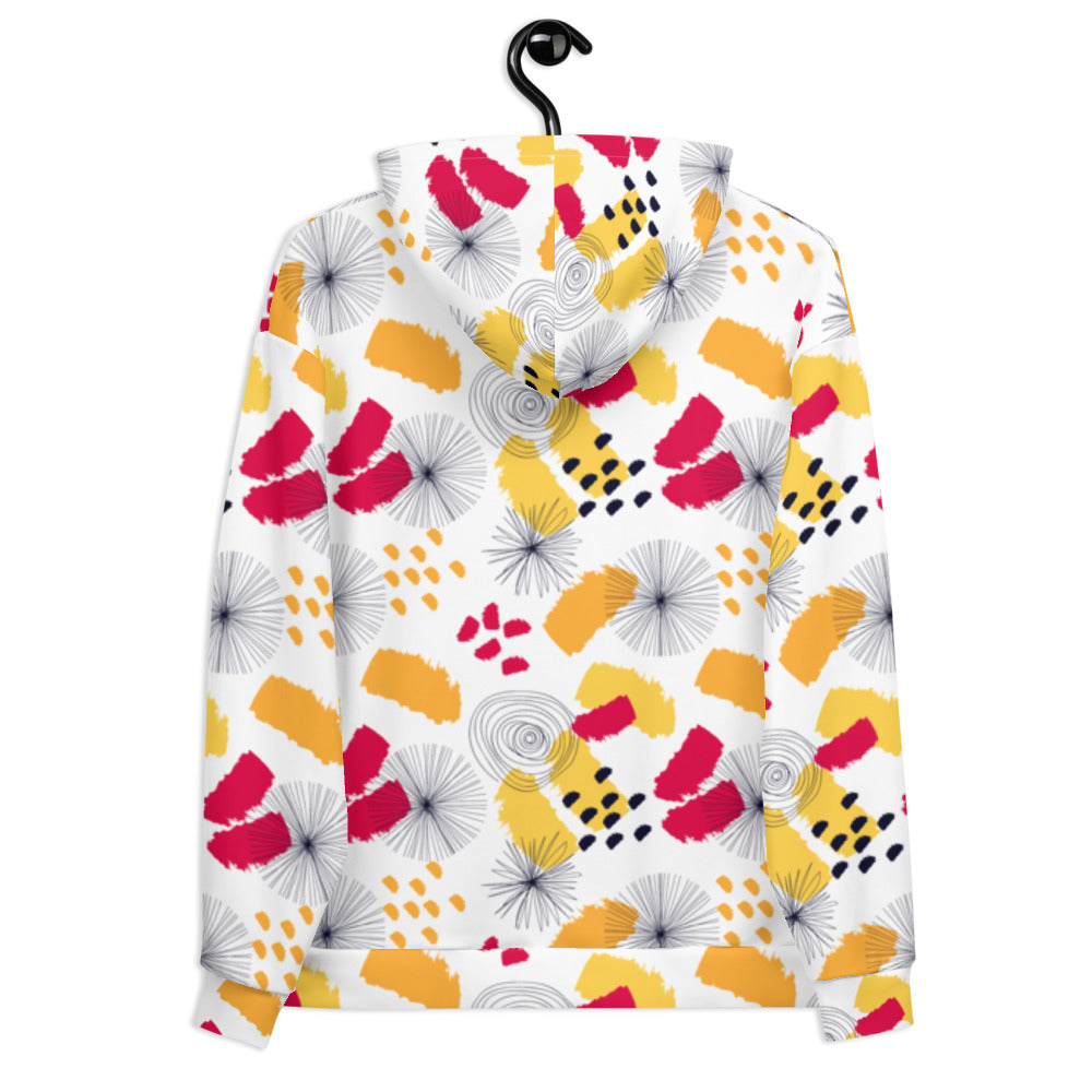 Lucky Camo White Multi Unisex Hoodie from Vluxe by Lucky Nahum