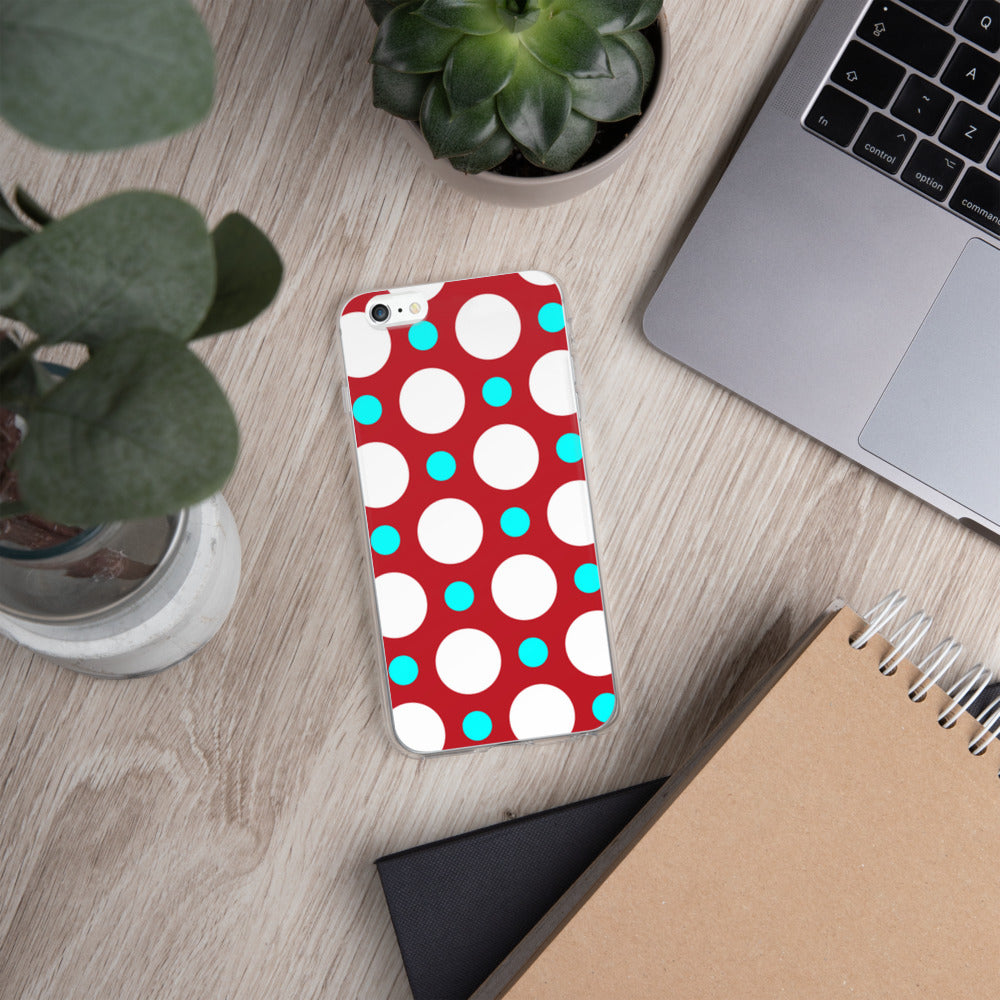 DaDOT .003 iPhone Case Red/Acqua
