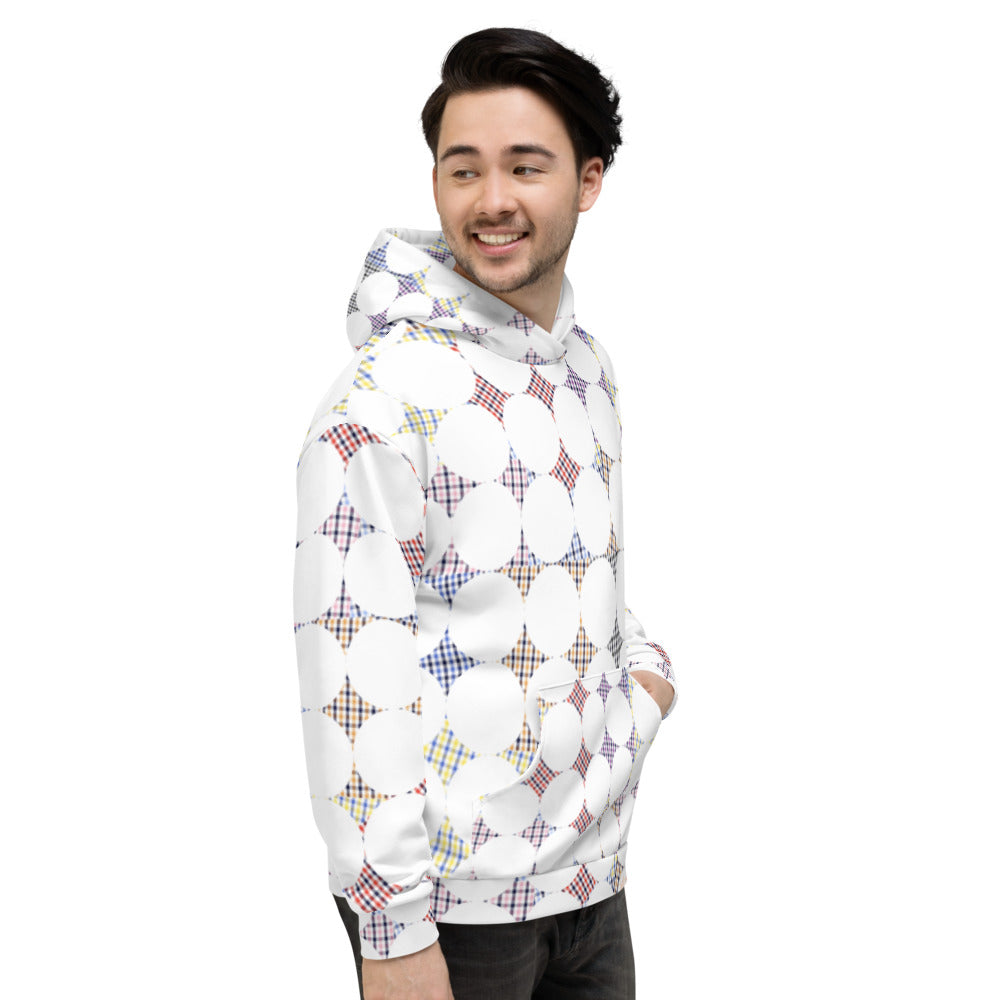 Checked Stars Unisex Hoodie