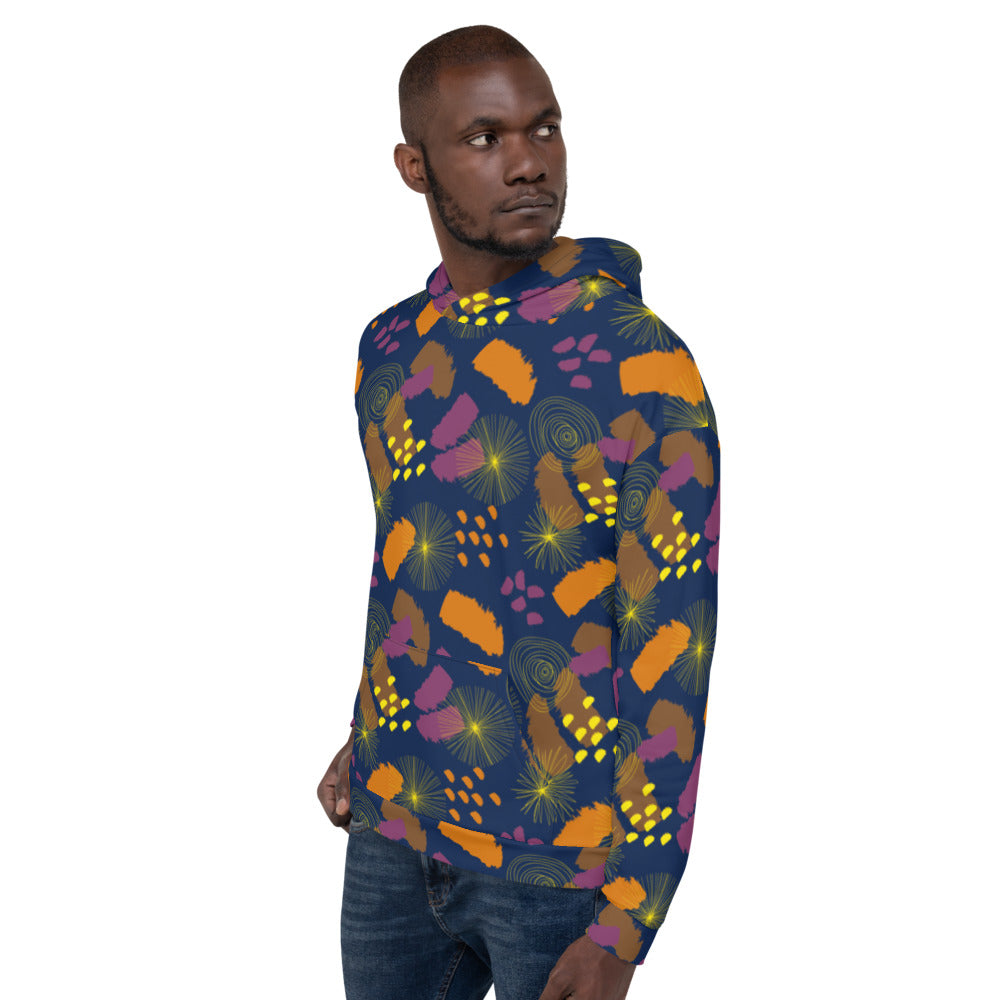 Lucky Camo Navy Multi Unisex Hoodie from Vluxe by Lucky Nahum
