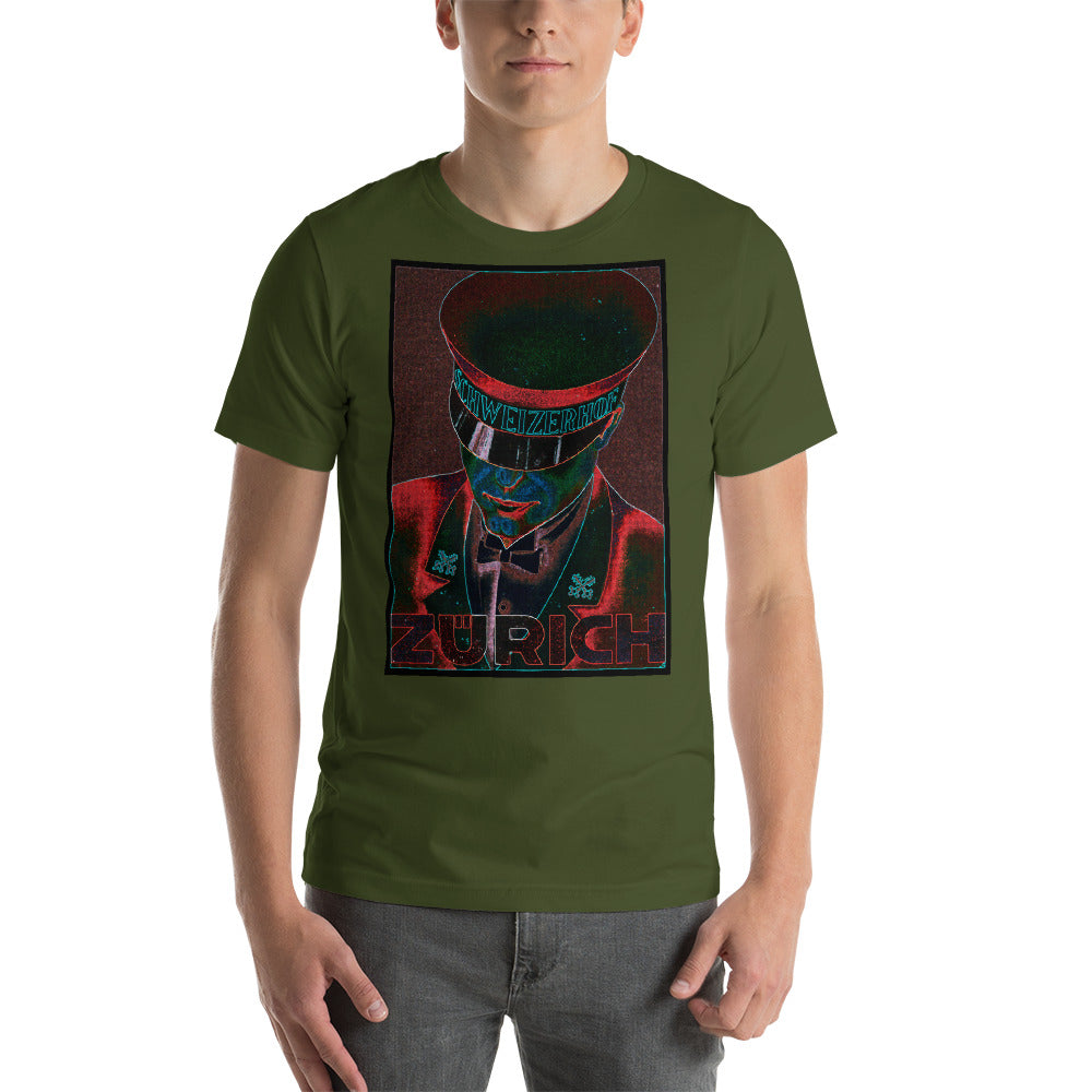 Zurich Neon Short-Sleeve Unisex Tee Crew Neck