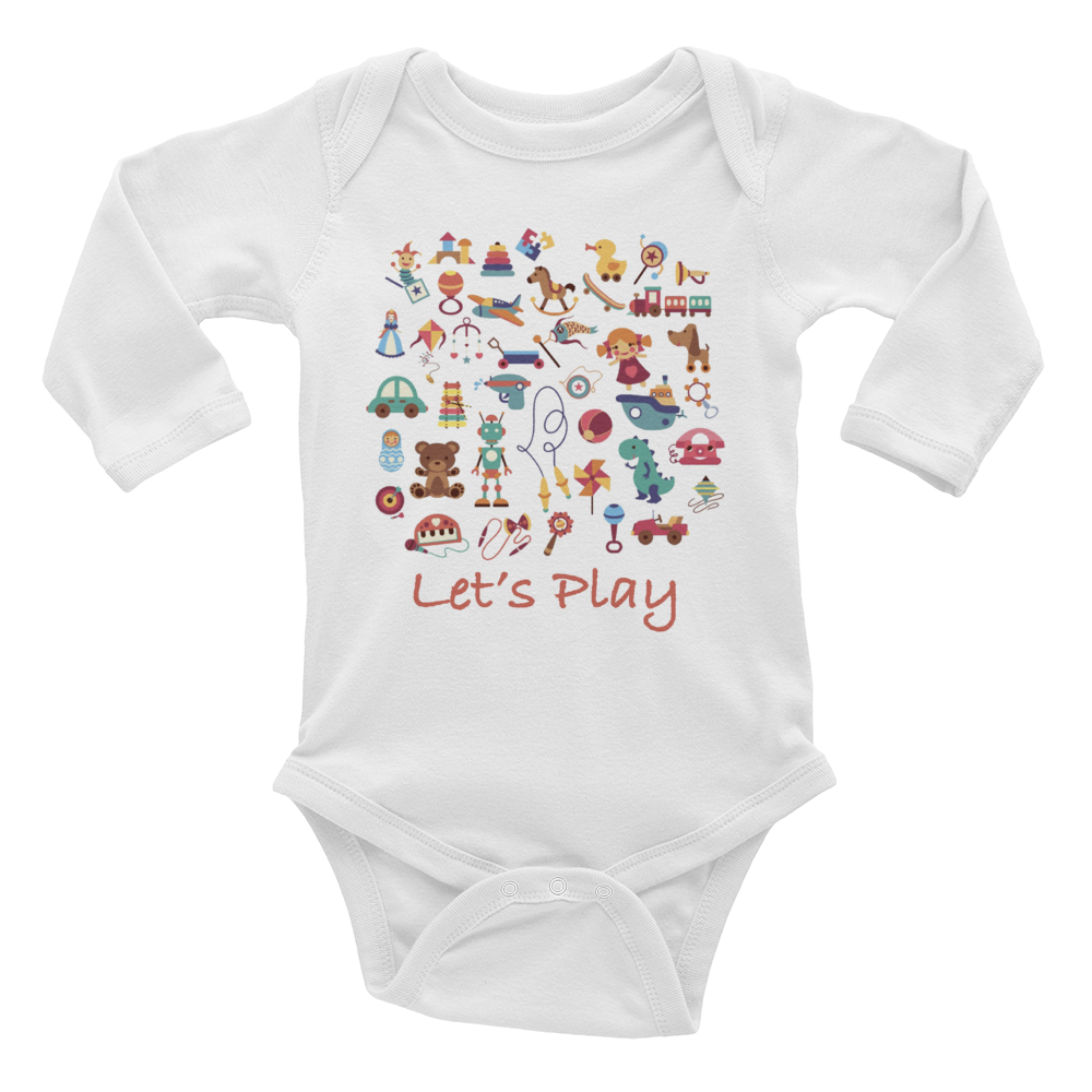 Born to Play Infant Long Sleeve Bodysuit from Vluxe by Lucky Nahum