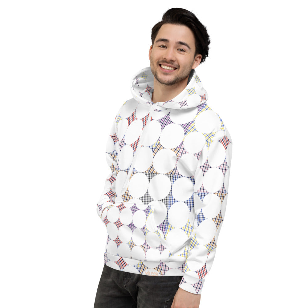 Checked Stars Unisex Hoodie