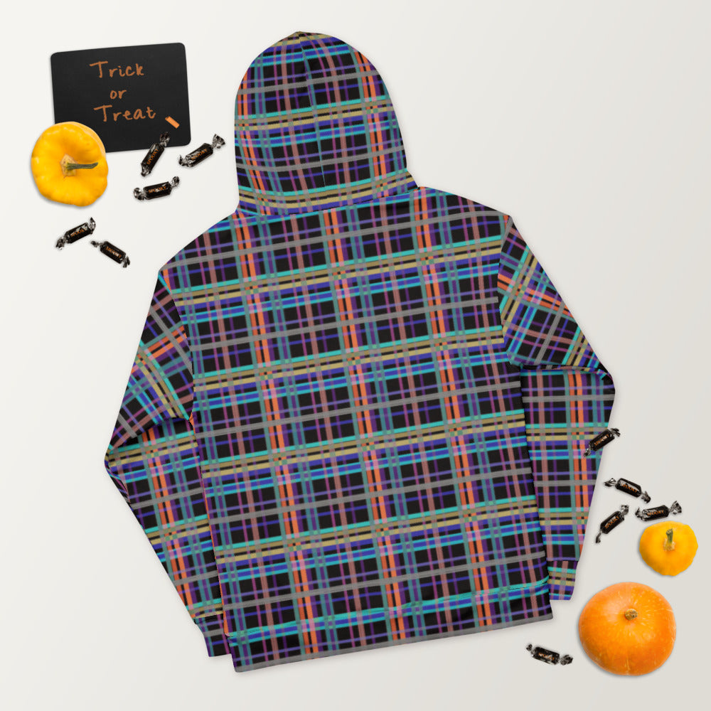 Ferrara Multi Plaid Unisex Hoodie from Vluxe by Lucky Nahum
