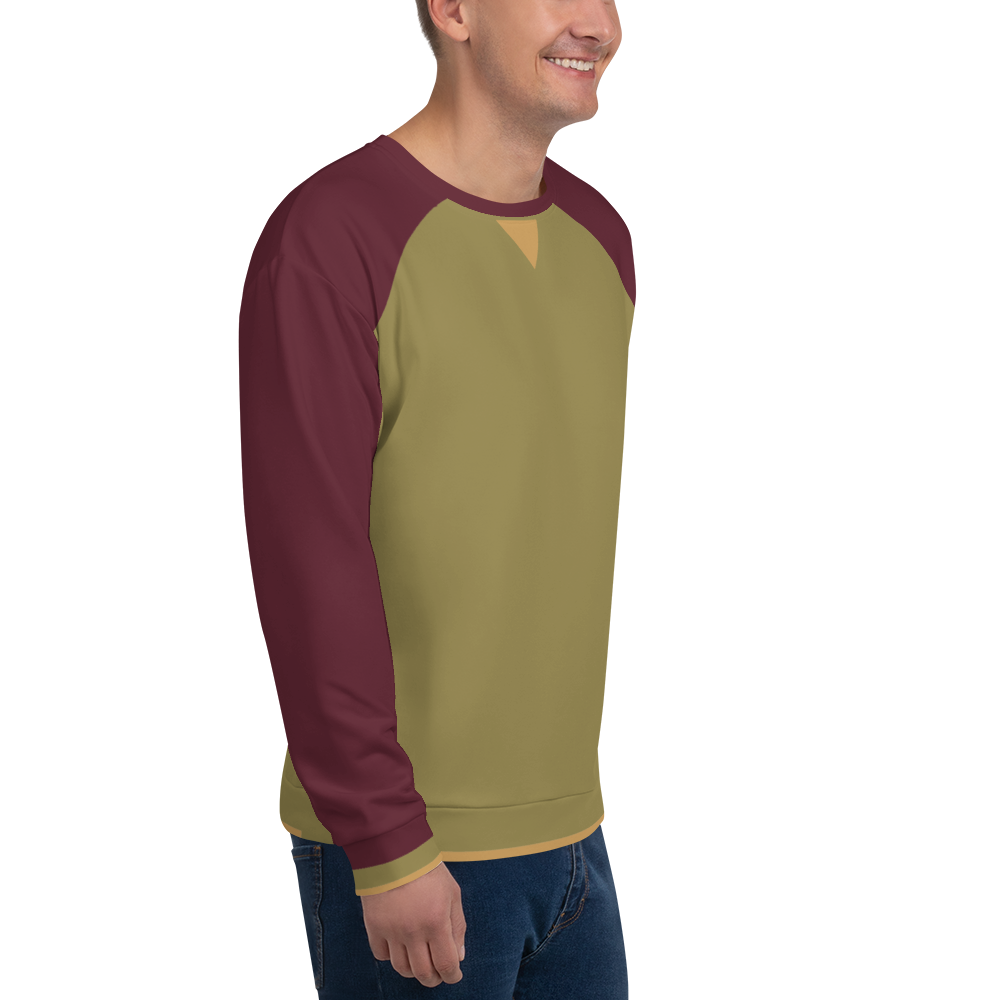 Raglan Sleeve Plum/Khaki/Honey Unisex Sweatshirt