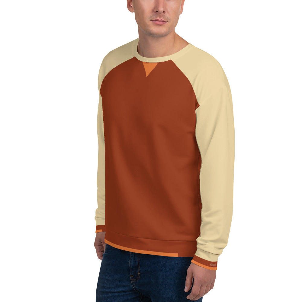 Raglan Sleeve Sunlight/Cinnamon/Orange Peel Unisex Sweatshirt