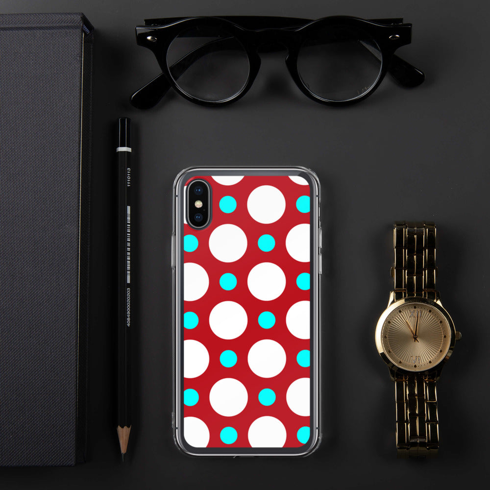 DaDOT .003 iPhone Case Red/Acqua