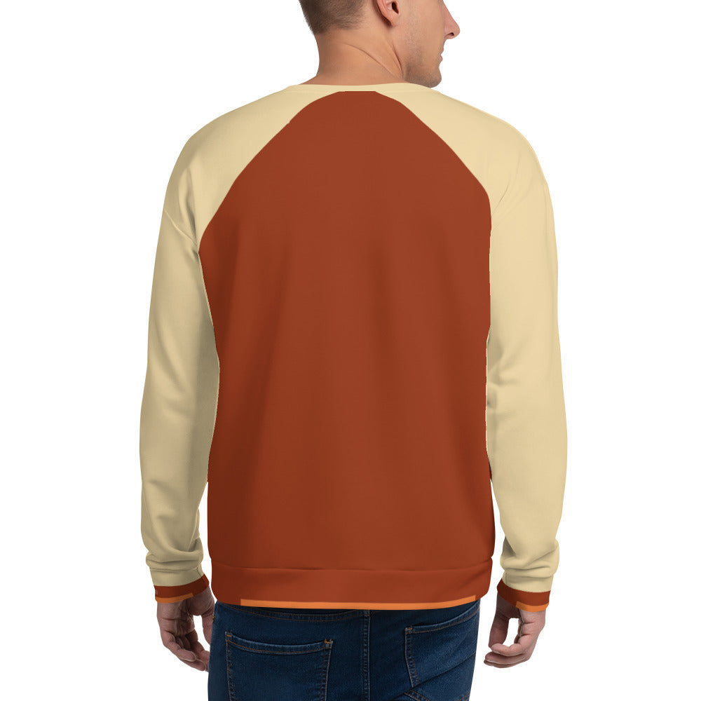 Raglan Sleeve Sunlight/Cinnamon/Orange Peel Unisex Sweatshirt