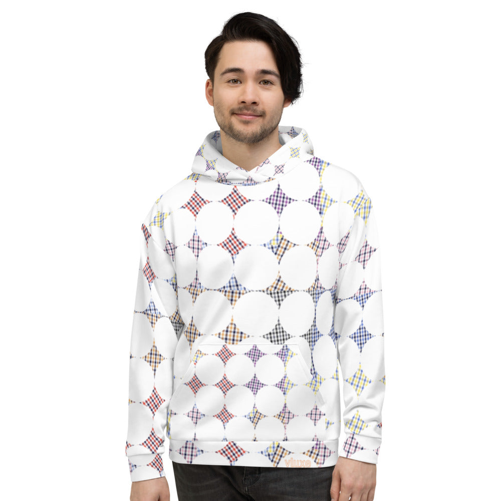 Checked Stars Unisex Hoodie