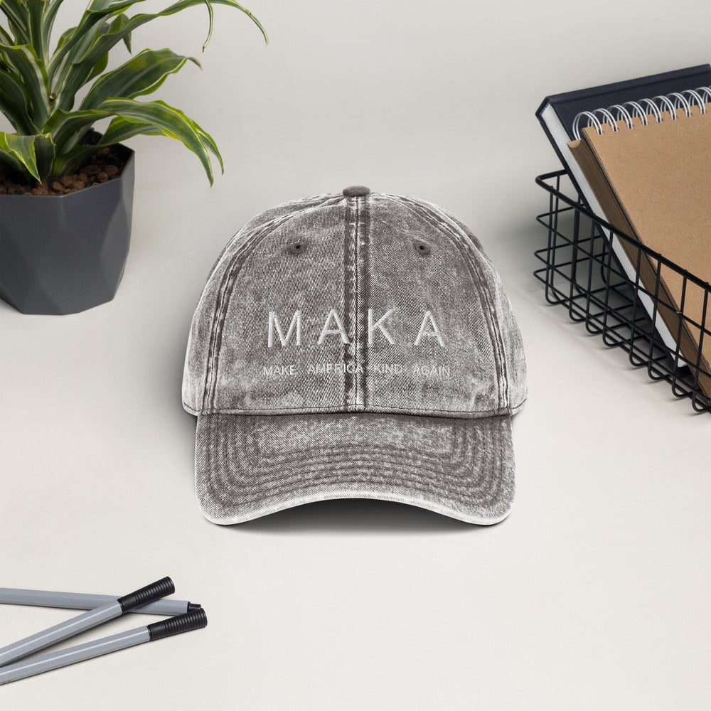 MAKA- Make America Kind Again Vintage Cotton Twill Cap
