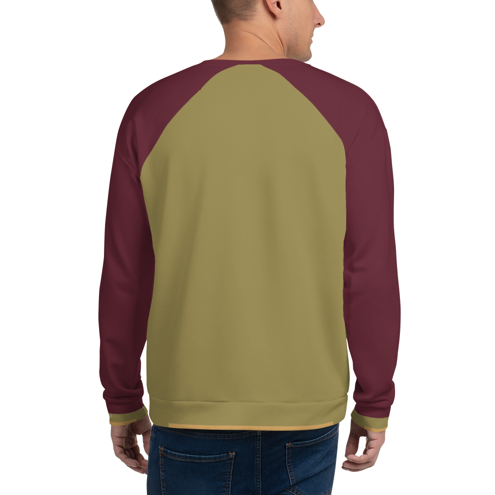 Raglan Sleeve Plum/Khaki/Honey Unisex Sweatshirt