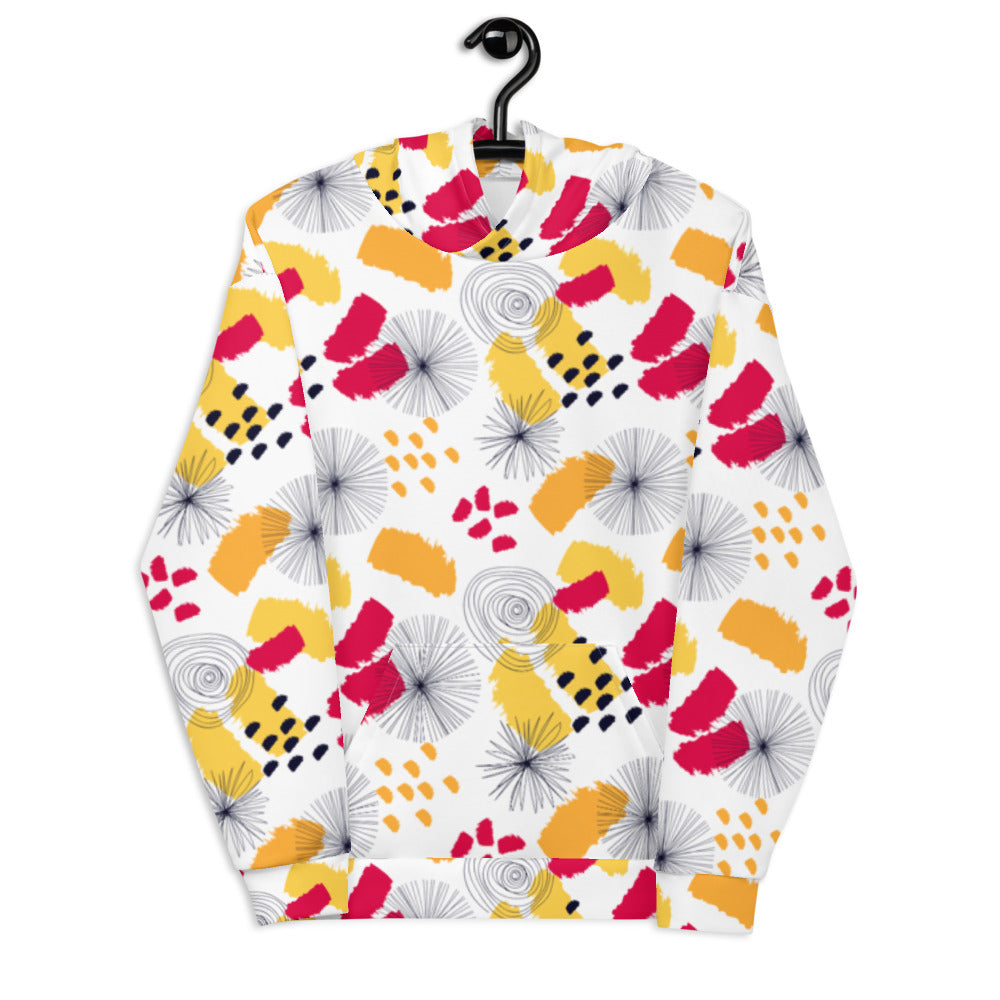 Lucky Camo White Multi Unisex Hoodie from Vluxe by Lucky Nahum
