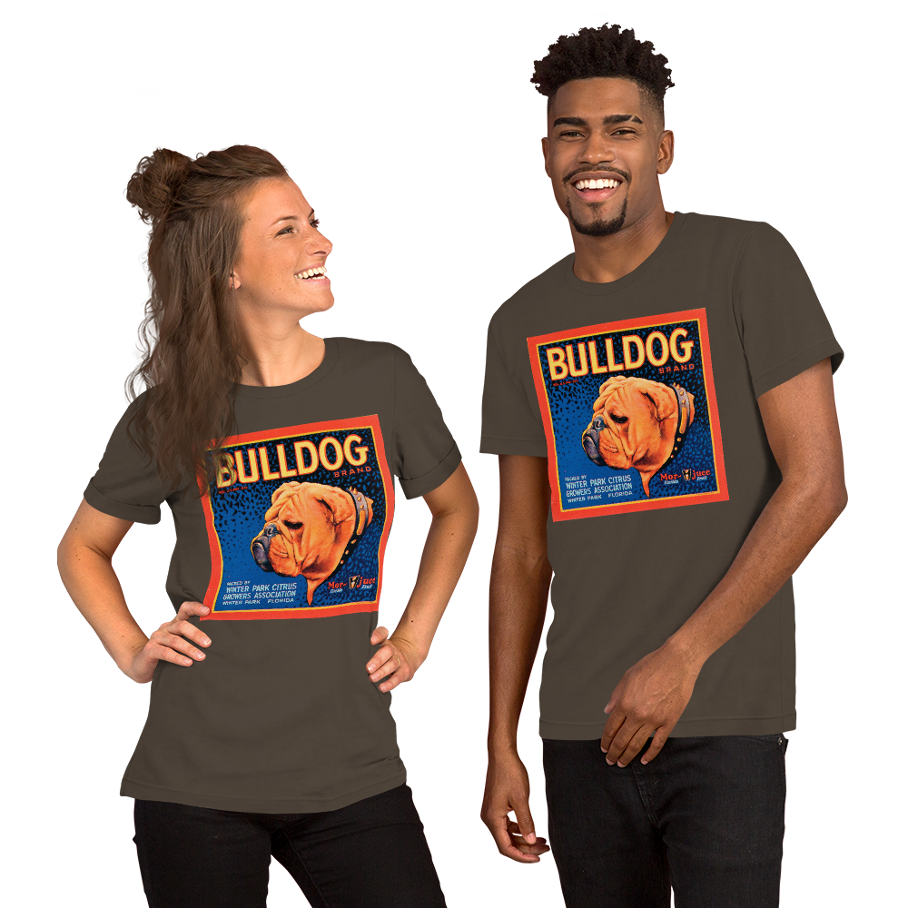 Bulldog Short-Sleeve Unisex Tee Crew Neck