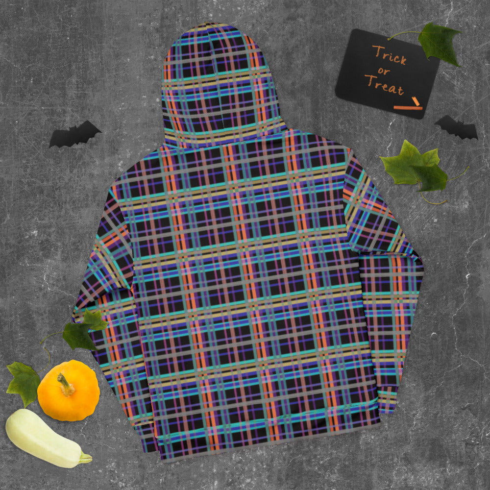 Ferrara Multi Plaid Unisex Hoodie from Vluxe by Lucky Nahum