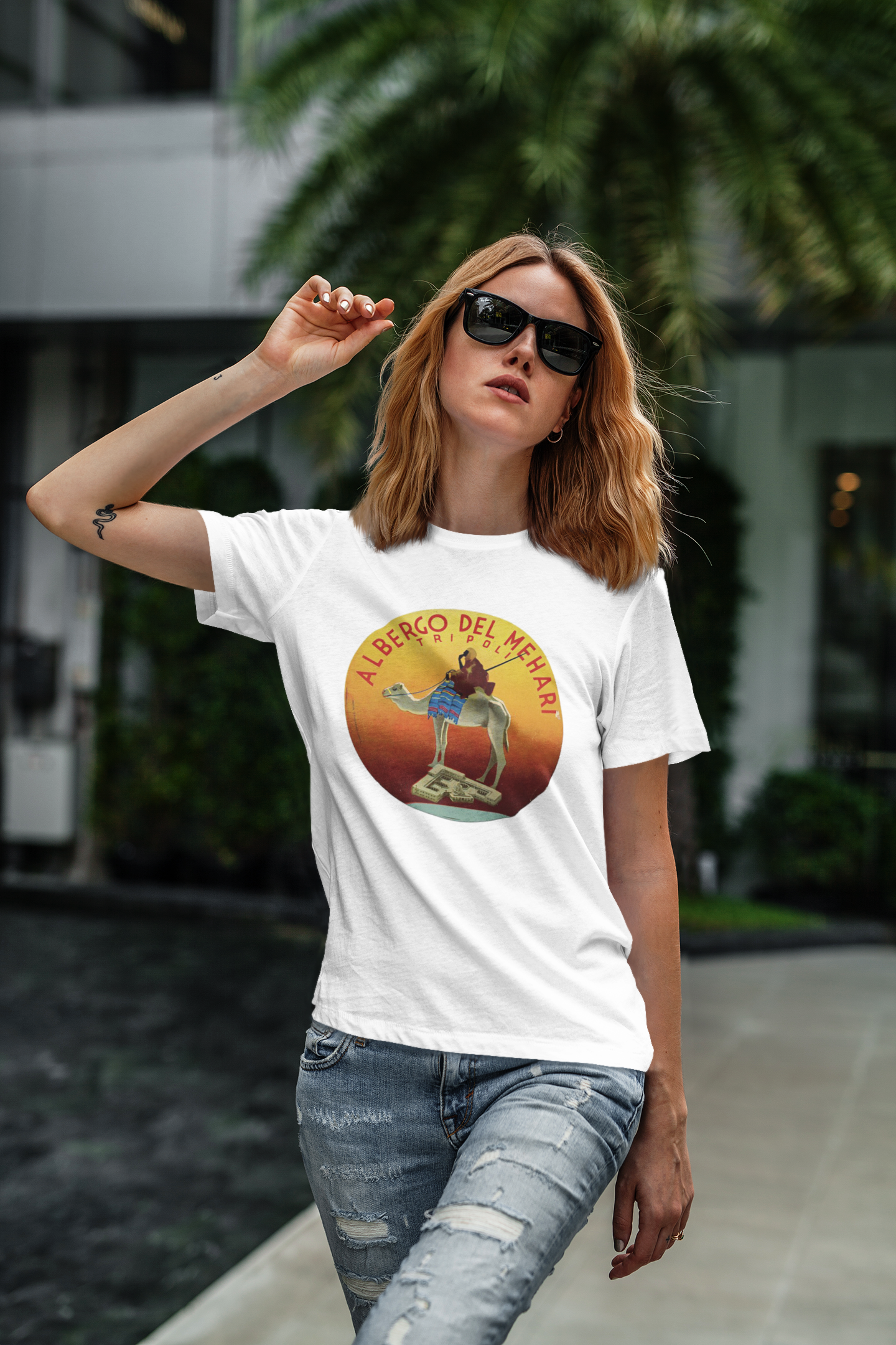 Albergo Mehari Short-Sleeve Unisex Tee Crew from Vluxe by Lucky Nahum