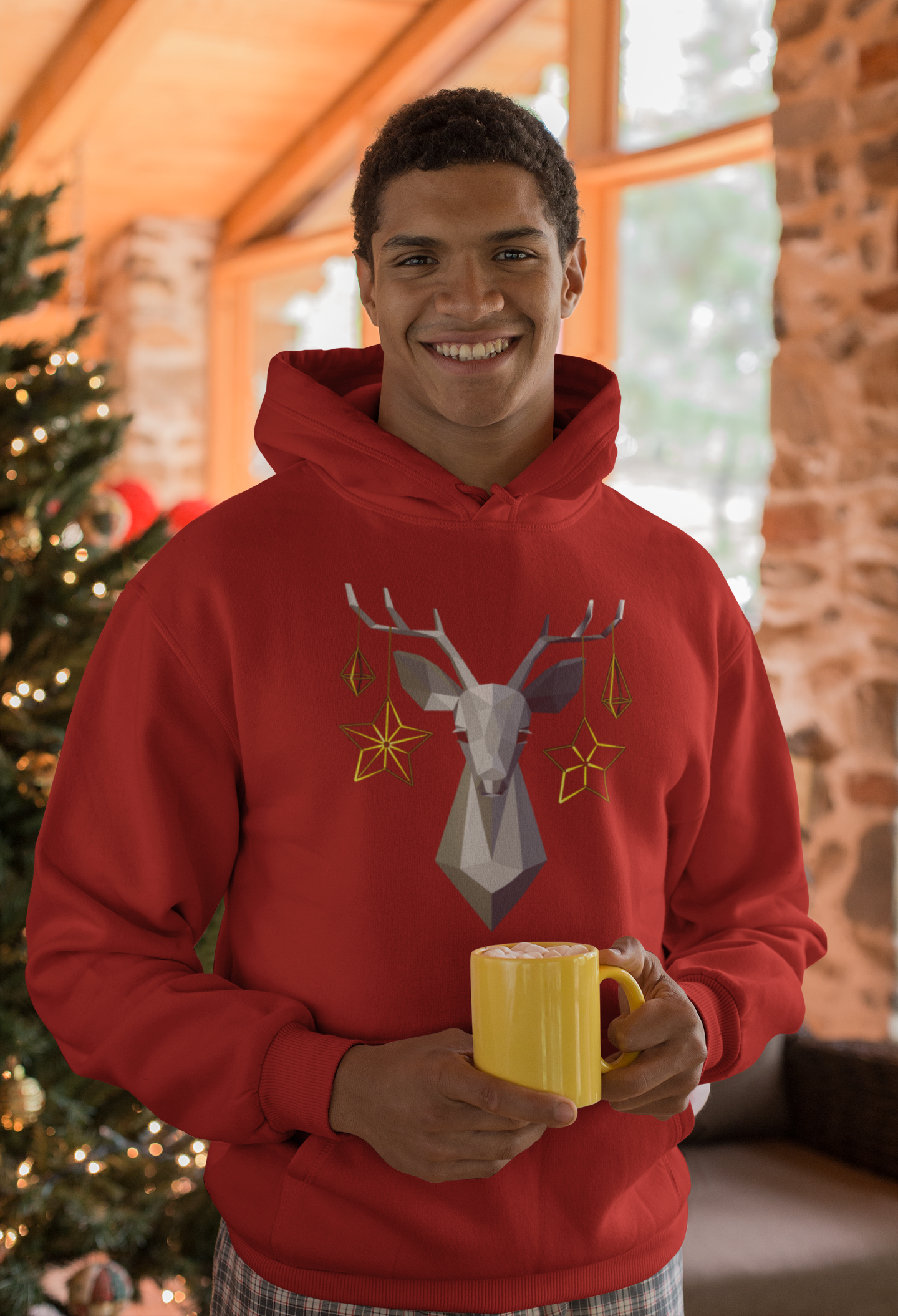 Reindeer Red Unisex Hoodie from Vluxe by Lucky Nahum