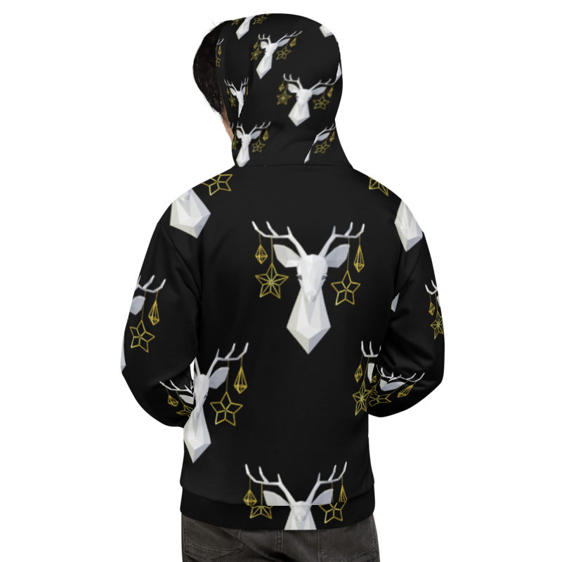 Reindeer Head Unisex Hoodie from Vluxe by Lucky Nahum