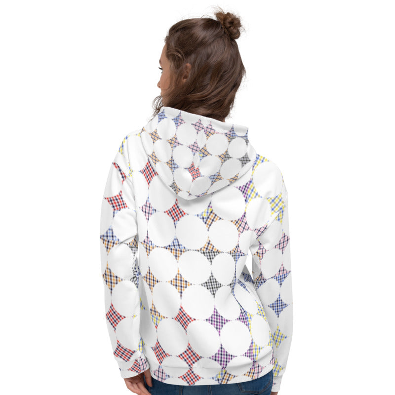 Checked Stars Unisex Hoodie
