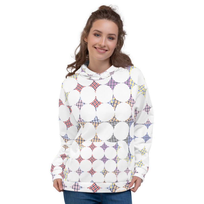 Checked Stars Unisex Hoodie