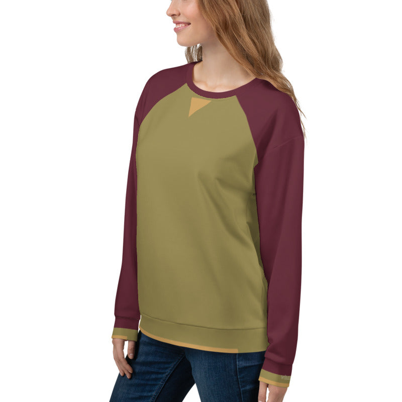Raglan Sleeve Plum/Khaki/Honey Unisex Sweatshirt