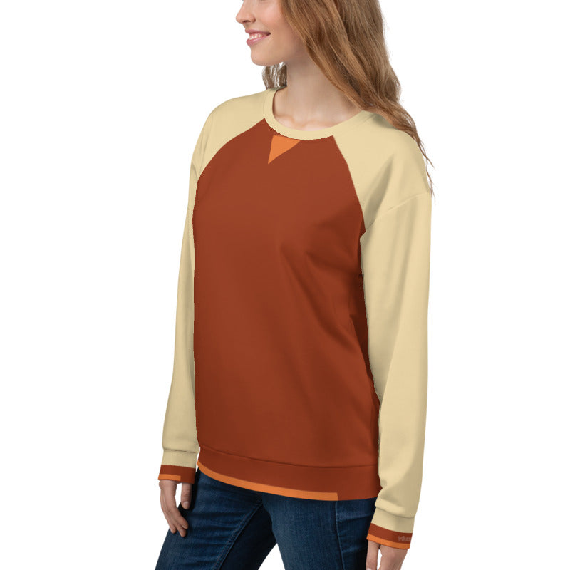 Raglan Sleeve Sunlight/Cinnamon/Orange Peel Unisex Sweatshirt