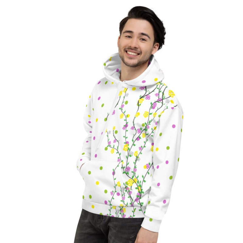 Polka Garden Unisex Hoodie | Always Get Lucky