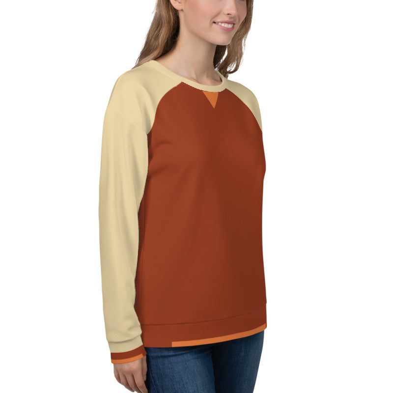 Raglan Sleeve Sunlight/Cinnamon/Orange Peel Unisex Sweatshirt
