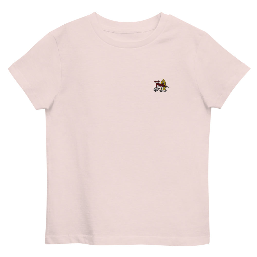 Dog Shirt Embroidered Organic cotton kids t-shirt