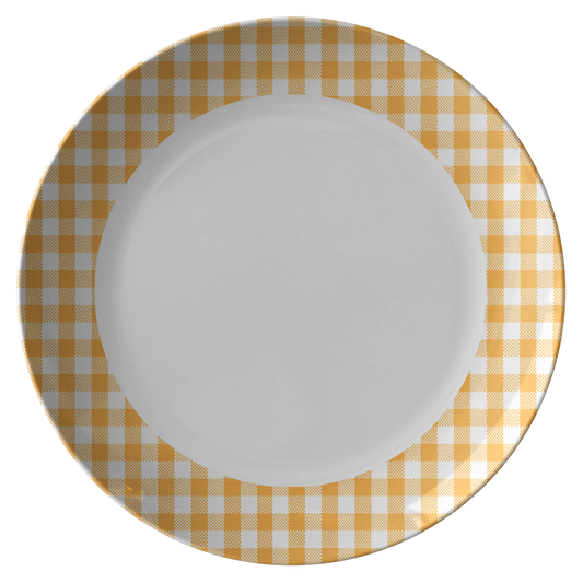 Sartorially Checked Orange Plate