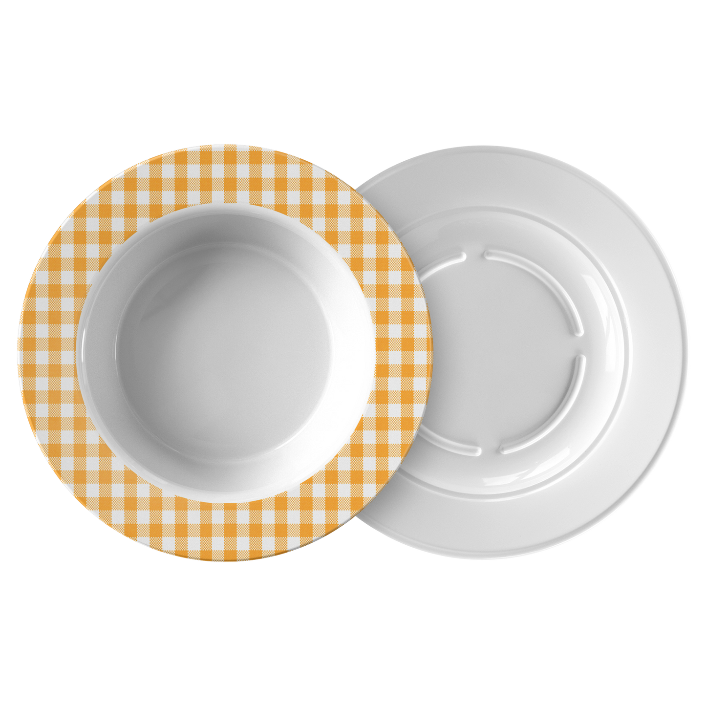 Sartorially Checked Orange Bowl
