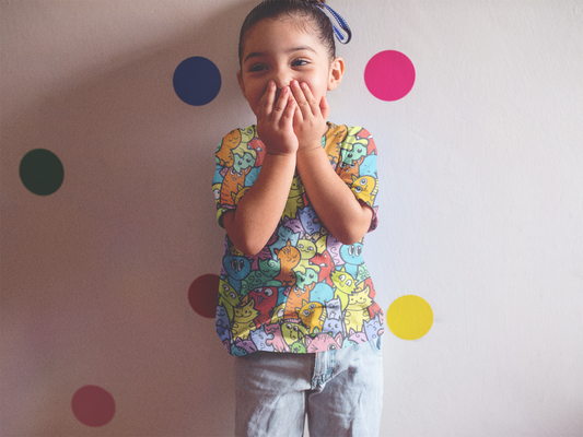 Cool Cats Print Kid's T-Shirt