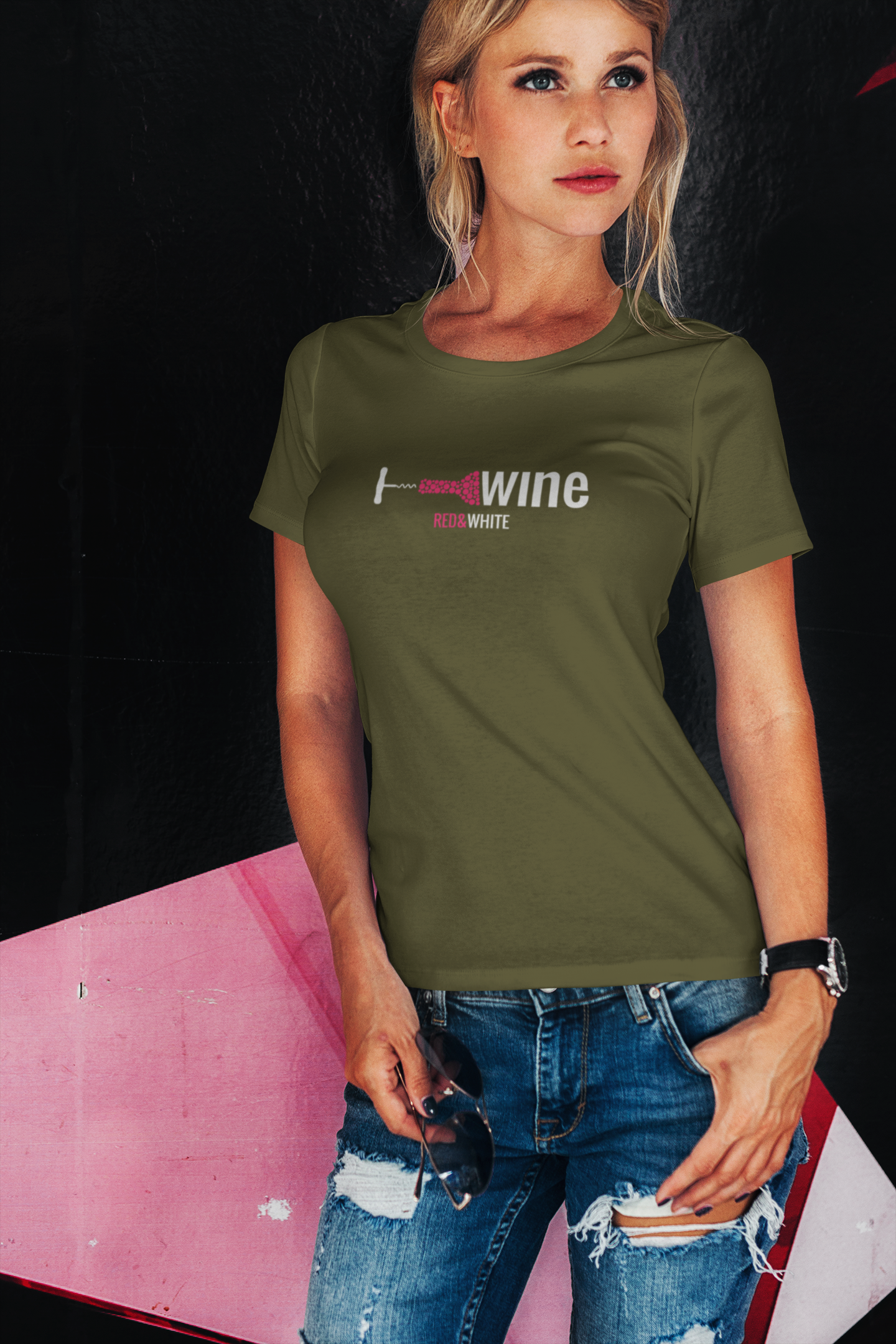 Red & White Short-Sleeve Unisex T-Shirt
