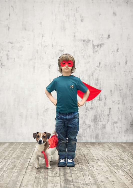 Dog Shirt Embroidered Organic cotton kids t-shirt
