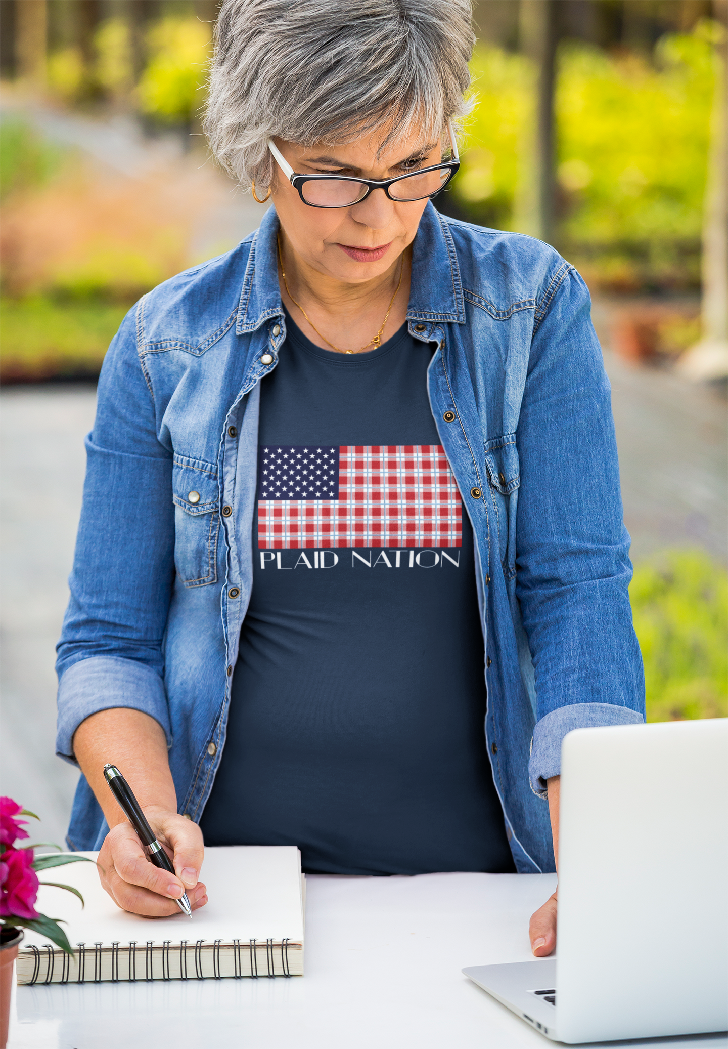 Plaid Nation Short-Sleeve Unisex T-Shirt from Vluxe by Lucky Nahum