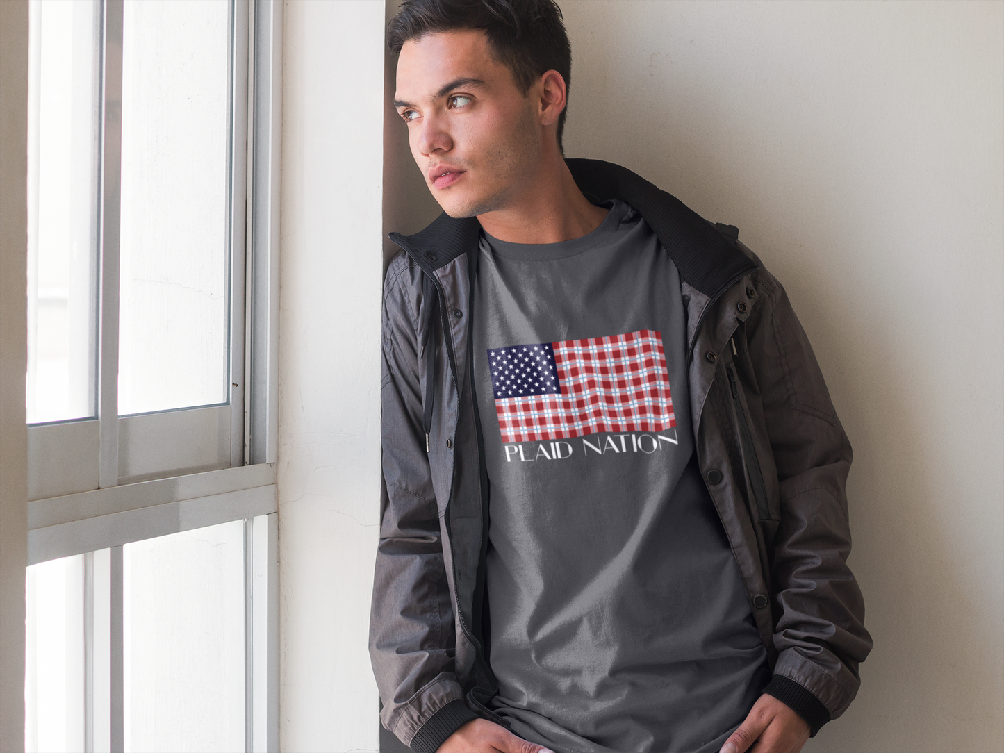 Plaid Nation Short-Sleeve Unisex T-Shirt from Vluxe by Lucky Nahum