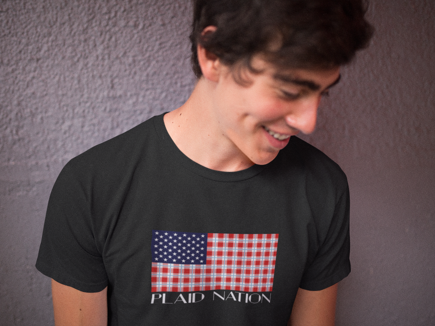 Plaid Nation Short-Sleeve Unisex T-Shirt from Vluxe by Lucky Nahum