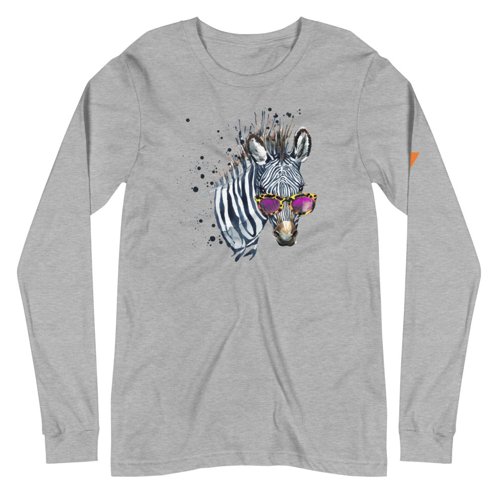 Elton Zebra Unisex Long Sleeve Tee from Vluxe by Lucky Nahum