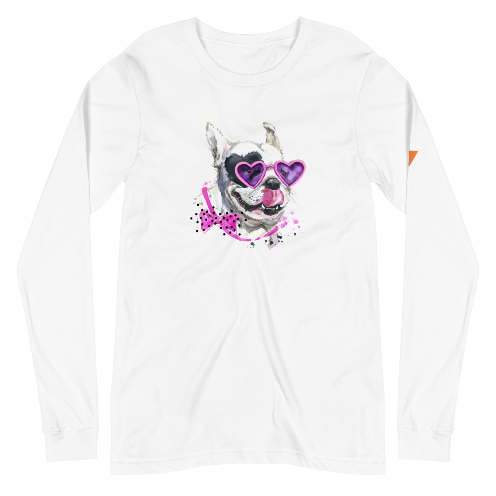 Elton Puppy Unisex Long Sleeve Tee from Vluxe by Lucky Nahum